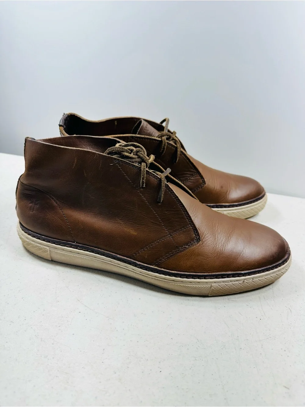 Frye Chukka Essex Gates Leather Cognac Boots Men’s Sz 10,5